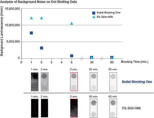 Analysis of Background Noise on Dot Blotting Data
